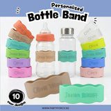 Personalised Name Label Milk Bottle Band Kids Water Bottle Band