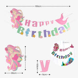 [SG Instock] - Personalised Mermaid Theme Birthday Party Balloon Banner Decoration