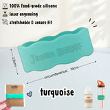Personalised Name Label Milk Bottle Band Kids Water Bottle Band