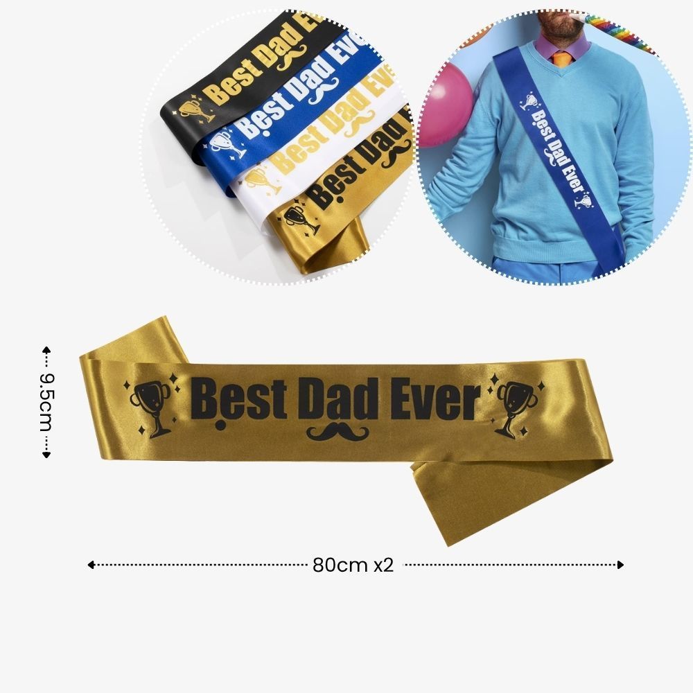 [SG Instock] Fathers Day Banner Balloon Decoration Father's Day Cake Topper Best Dad Ever Happy Father Day Gift