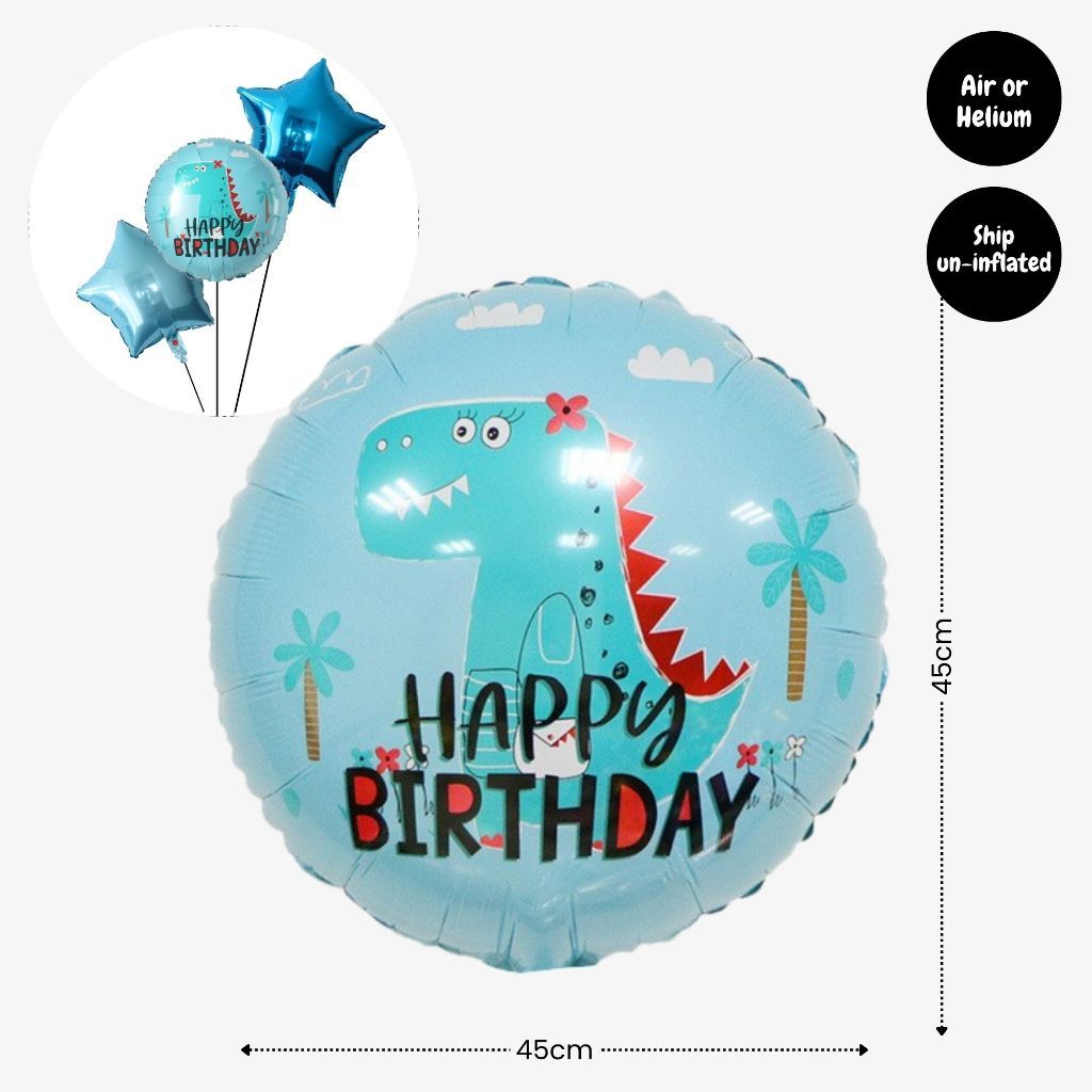 Personalised Dinosaur Theme Birthday Balloon Party Balloon Banner Decoration