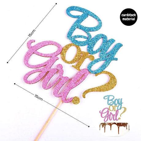 Gender Reveal Party Essentials Balloon Decoration Boy or Girl Banner Confetti Popper