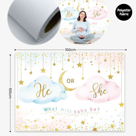 Gender Reveal Party Essentials Balloon Decoration Boy or Girl Banner Confetti Popper