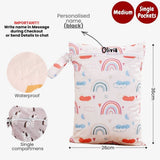 Personalised Wet Bag Waterproof Baby Diaper Bag Childcare Wash Bag Custom name