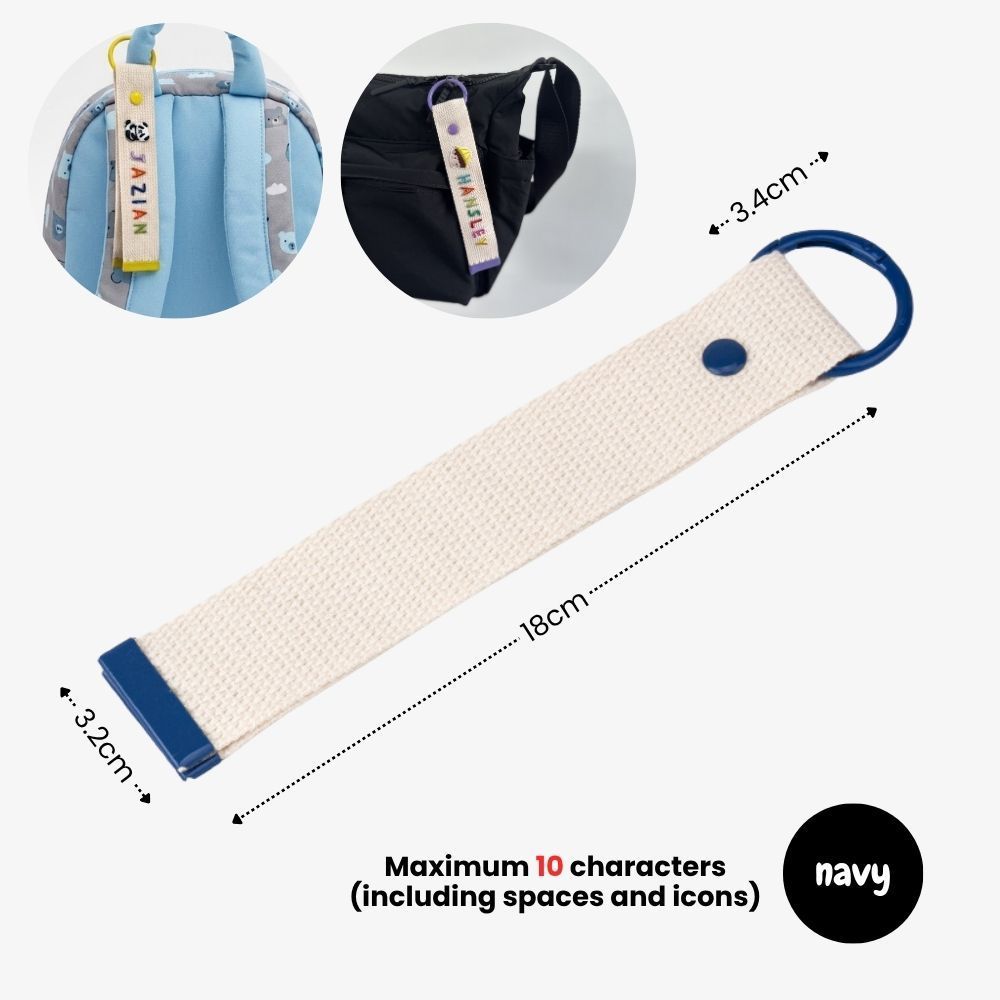 Personalised Bag Tag Name Tag for Baby & Children School Bag Tag Personalised Name Label Keychain