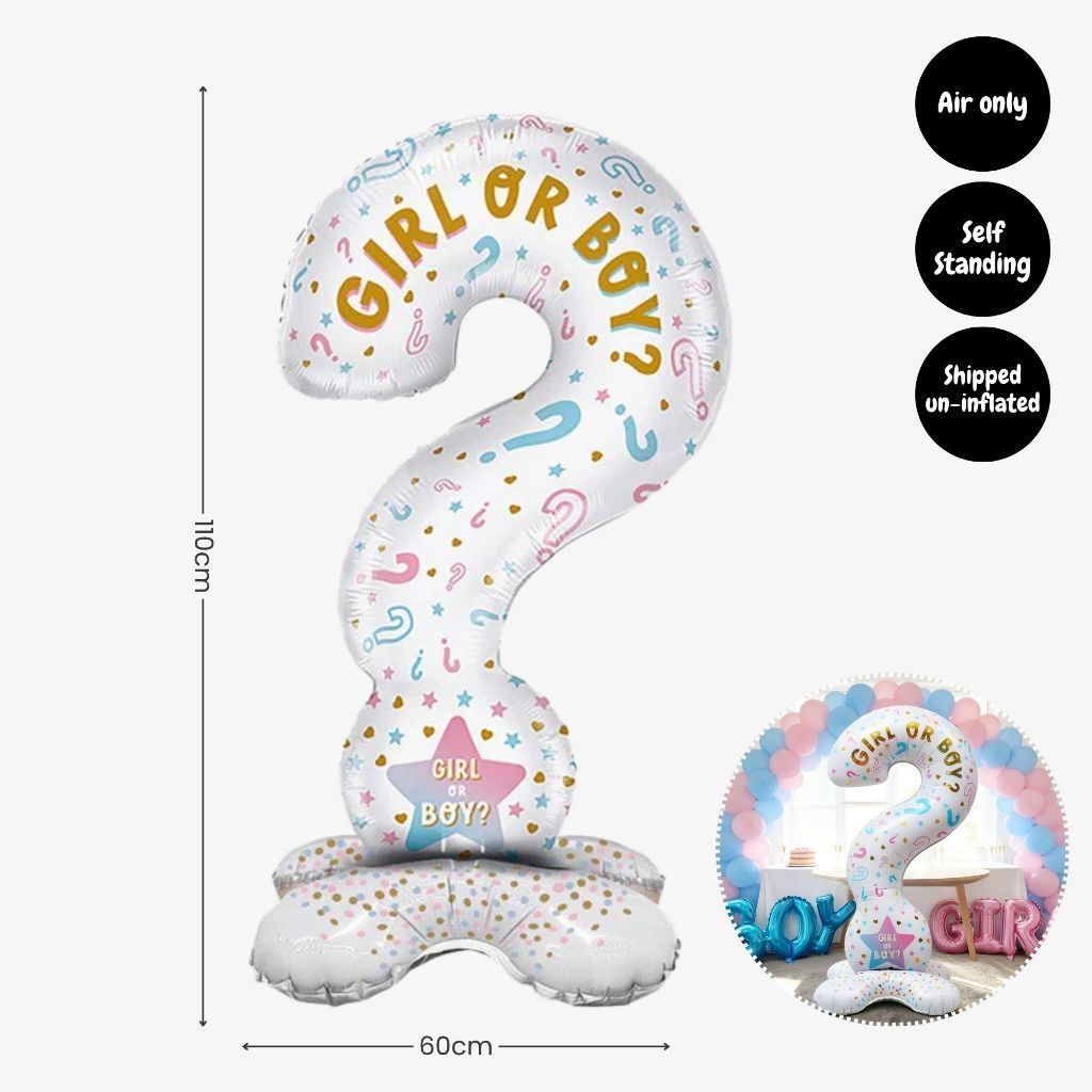 Gender Reveal Party Essentials Balloon Decoration Boy or Girl Banner Confetti Popper