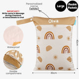 Personalised Wet Bag Waterproof Baby Diaper Bag Childcare Wash Bag Custom name