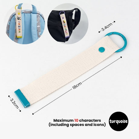 Personalised Bag Tag Name Tag for Baby & Children School Bag Tag Personalised Name Label Keychain
