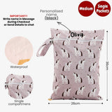 Personalised Wet Bag Waterproof Baby Diaper Bag Childcare Wash Bag Custom name