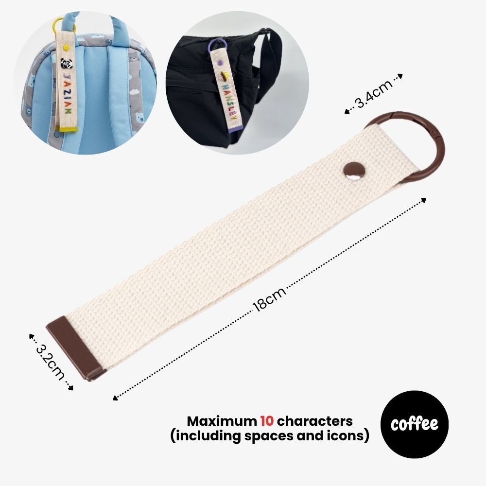 Personalised Bag Tag Name Tag for Baby & Children School Bag Tag Personalised Name Label Keychain