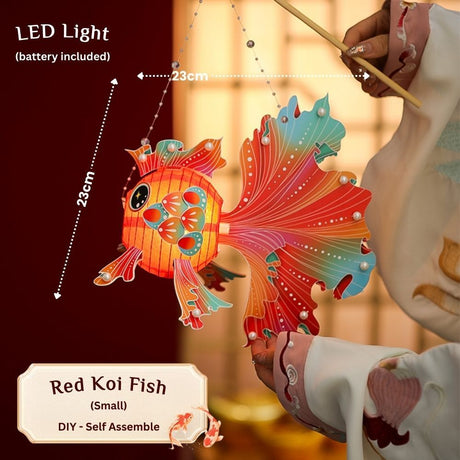 Mid autumn Koi Fish DIY lantern Led light lantern