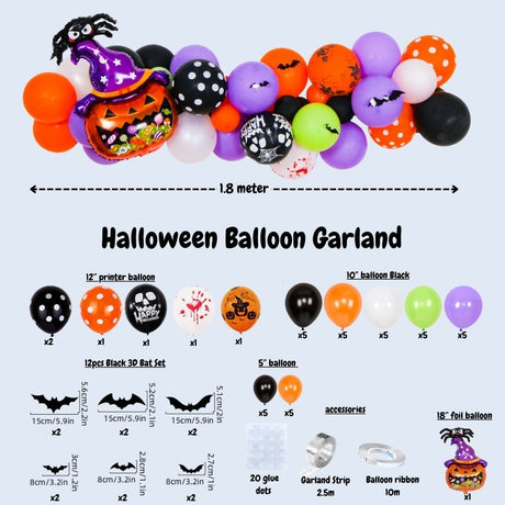 [SG Seller] - Halloween Balloon Garland for Halloween party decoration
