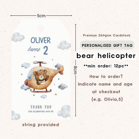 Personalised Gift Tag Custom Sticker for Birthday Party Favor Goodie Bag Corporate Gift