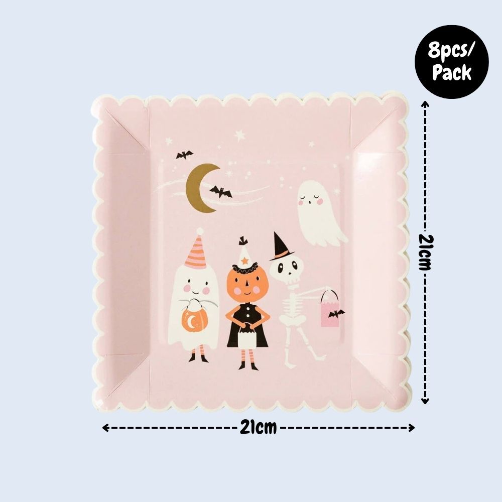 [SG Seller] Disposable Halloween Tableware paper plates Tablecloth