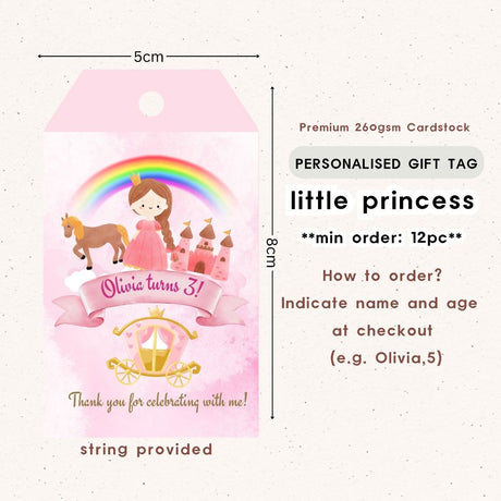 Personalised Gift Tag Custom Sticker for Birthday Party Favor Goodie Bag Corporate Gift