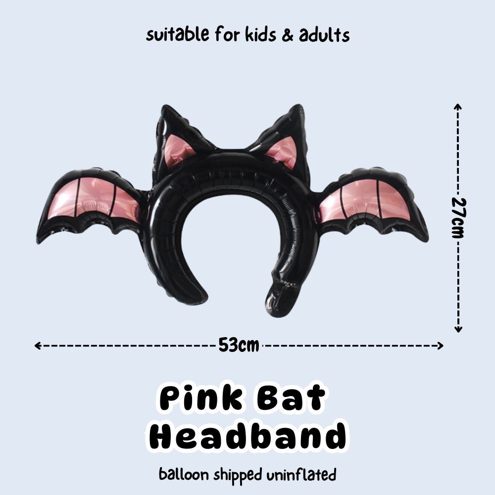[SG Instock] Halloween Handheld Balloon Headband Dress Up Prop Foil Balloon Gift Party Decoration