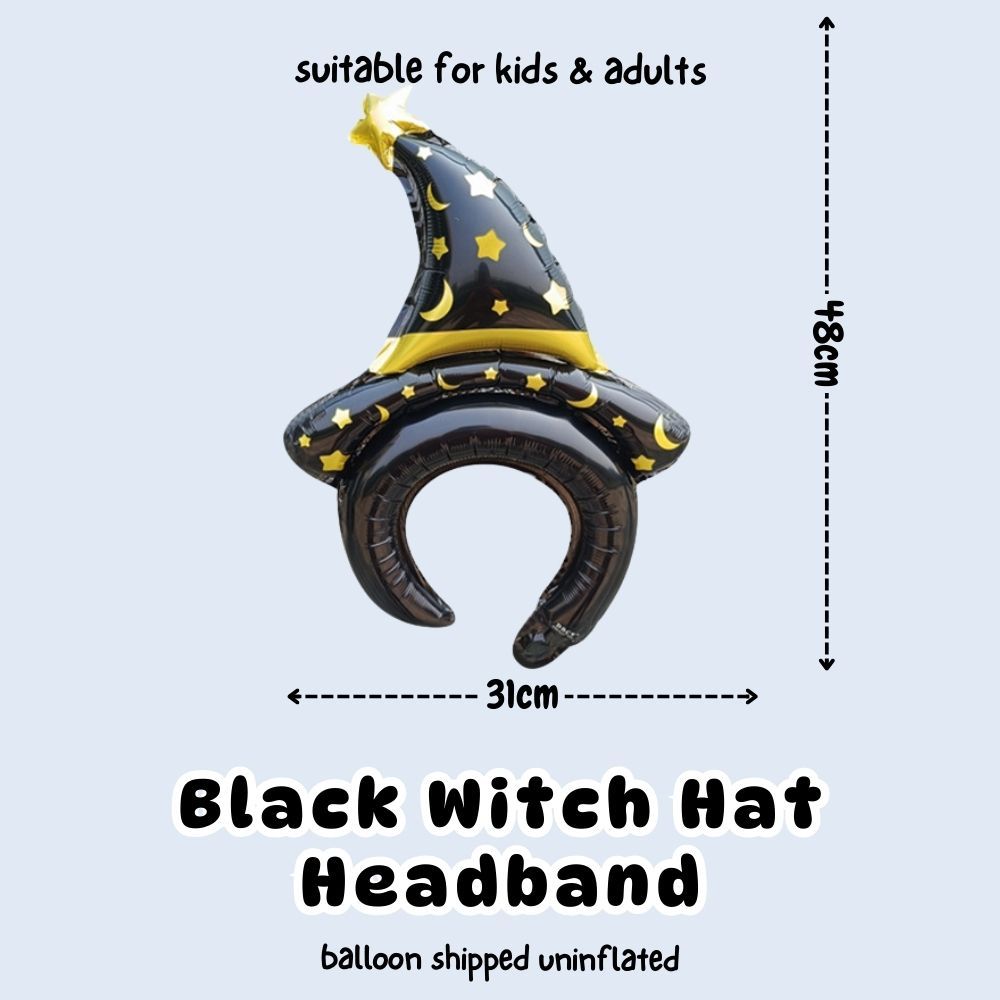 [SG Instock] Halloween Handheld Balloon Headband Dress Up Prop Foil Balloon Gift Party Decoration