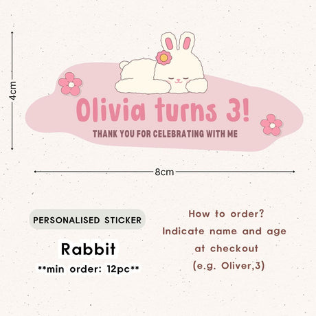 Personalised Gift Tag Custom Sticker for Birthday Party Favor Goodie Bag Corporate Gift