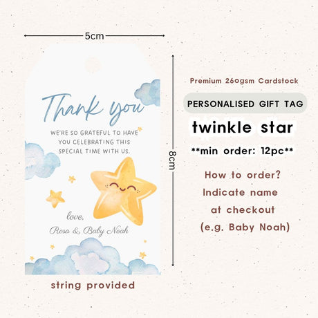 Personalised Gift Tag Custom Sticker for Birthday Party Favor Goodie Bag Corporate Gift