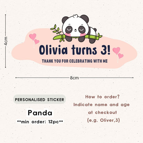 Personalised Gift Tag Custom Sticker for Birthday Party Favor Goodie Bag Corporate Gift