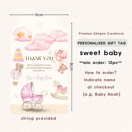 Personalised Gift Tag Custom Sticker for Birthday Party Favor Goodie Bag Corporate Gift