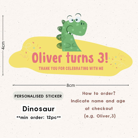 Personalised Gift Tag Custom Sticker for Birthday Party Favor Goodie Bag Corporate Gift