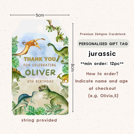 Personalised Gift Tag Custom Sticker for Birthday Party Favor Goodie Bag Corporate Gift