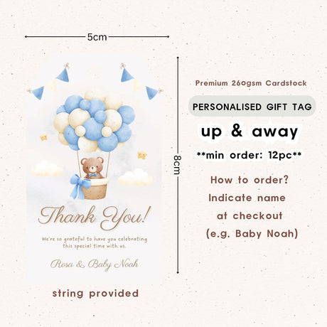 Personalised Gift Tag Custom Sticker for Birthday Party Favor Goodie Bag Corporate Gift