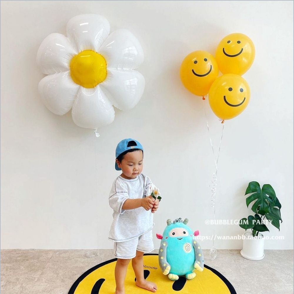 Daisy Theme Banner Balloon Party Decoration for Birthday Party