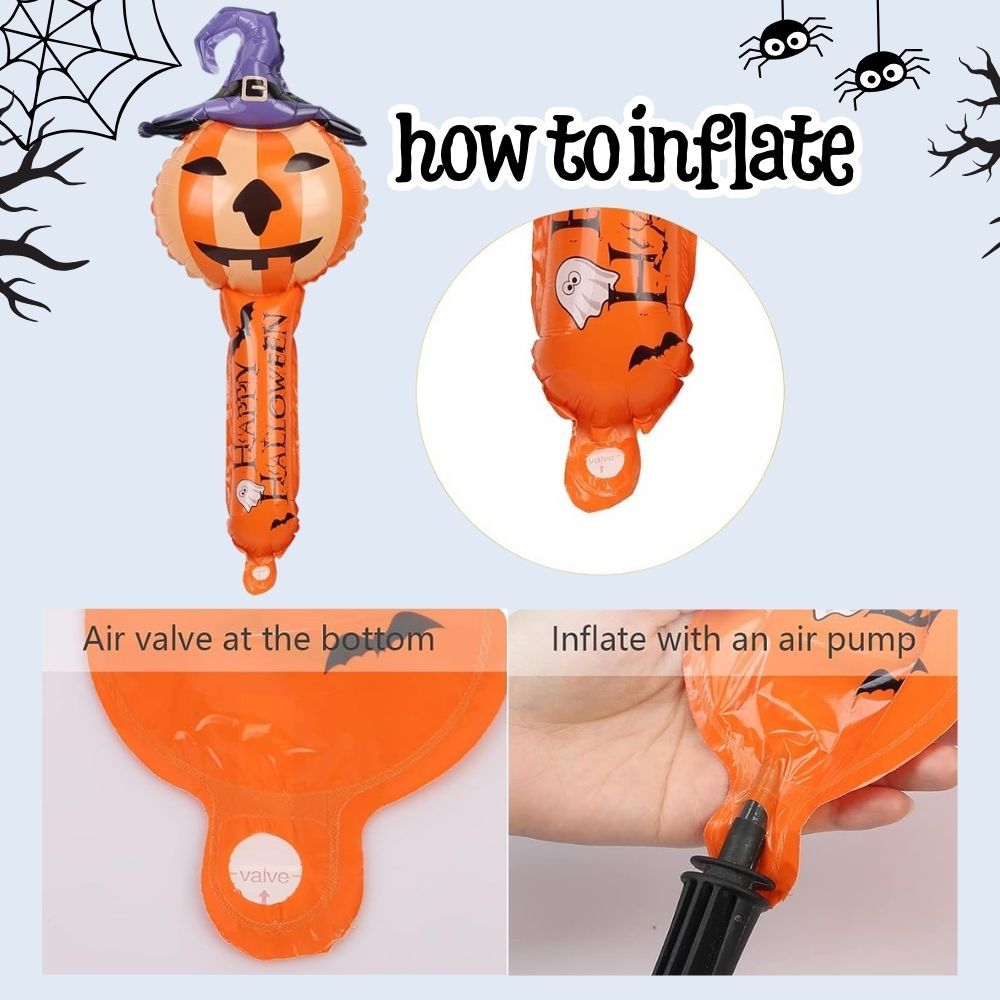 [SG Instock] Halloween Handheld Balloon Headband Dress Up Prop Foil Balloon Gift Party Decoration