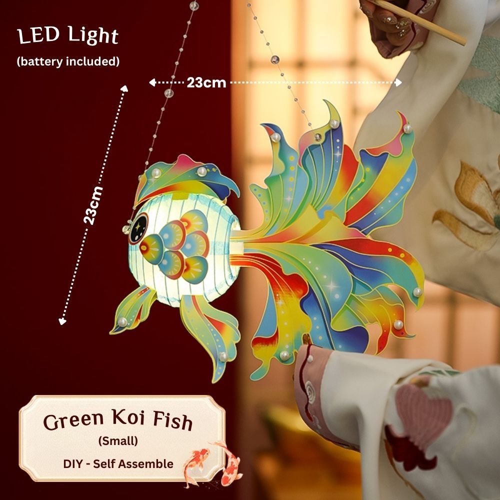 Mid autumn Koi Fish DIY lantern Led light lantern