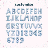 16 inch Baby Blue Baby Pink Number Letter Balloon