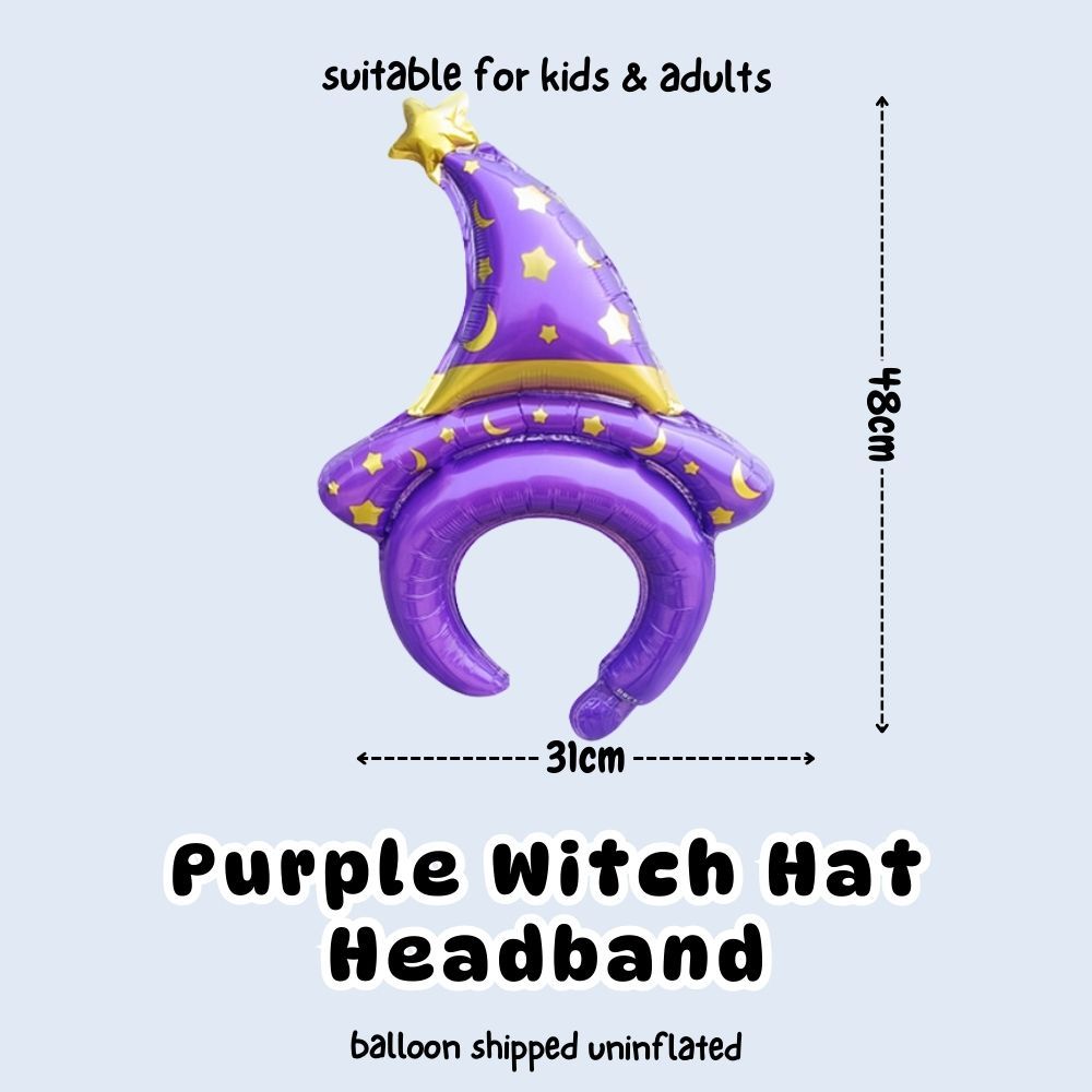 [SG Instock] Halloween Handheld Balloon Headband Dress Up Prop Foil Balloon Gift Party Decoration