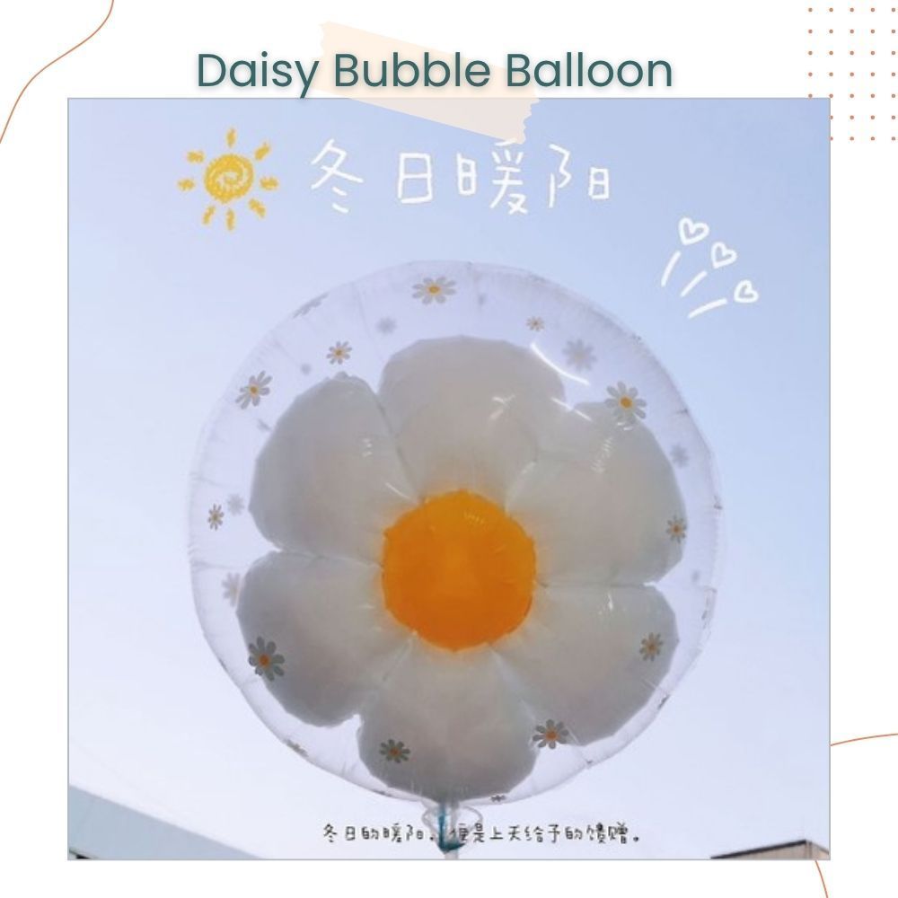 Daisy Theme Banner Balloon Party Decoration for Birthday Party