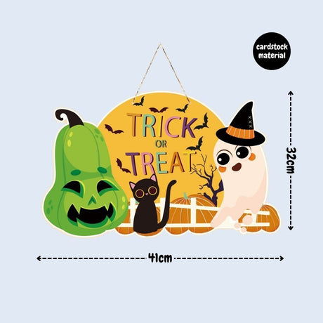 Halloween Trick or Treat Door Hanger Door Sign Hanging decoration
