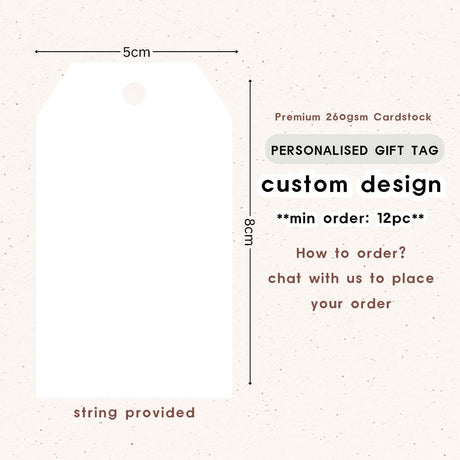 Personalised Gift Tag Custom Sticker for Birthday Party Favor Goodie Bag Corporate Gift