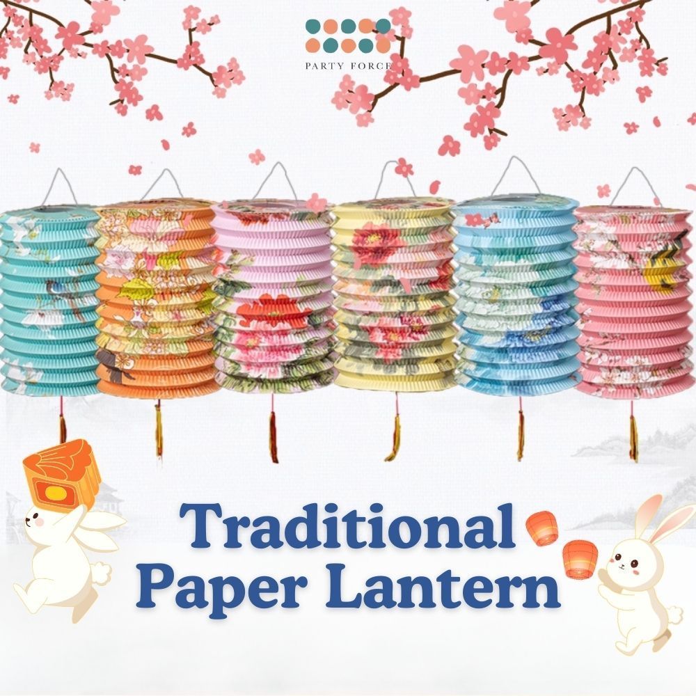 Mid Autumn 6pcs Set Traditional paper lantern candle lantern