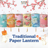 Mid Autumn 6pcs Set Traditional paper lantern candle lantern