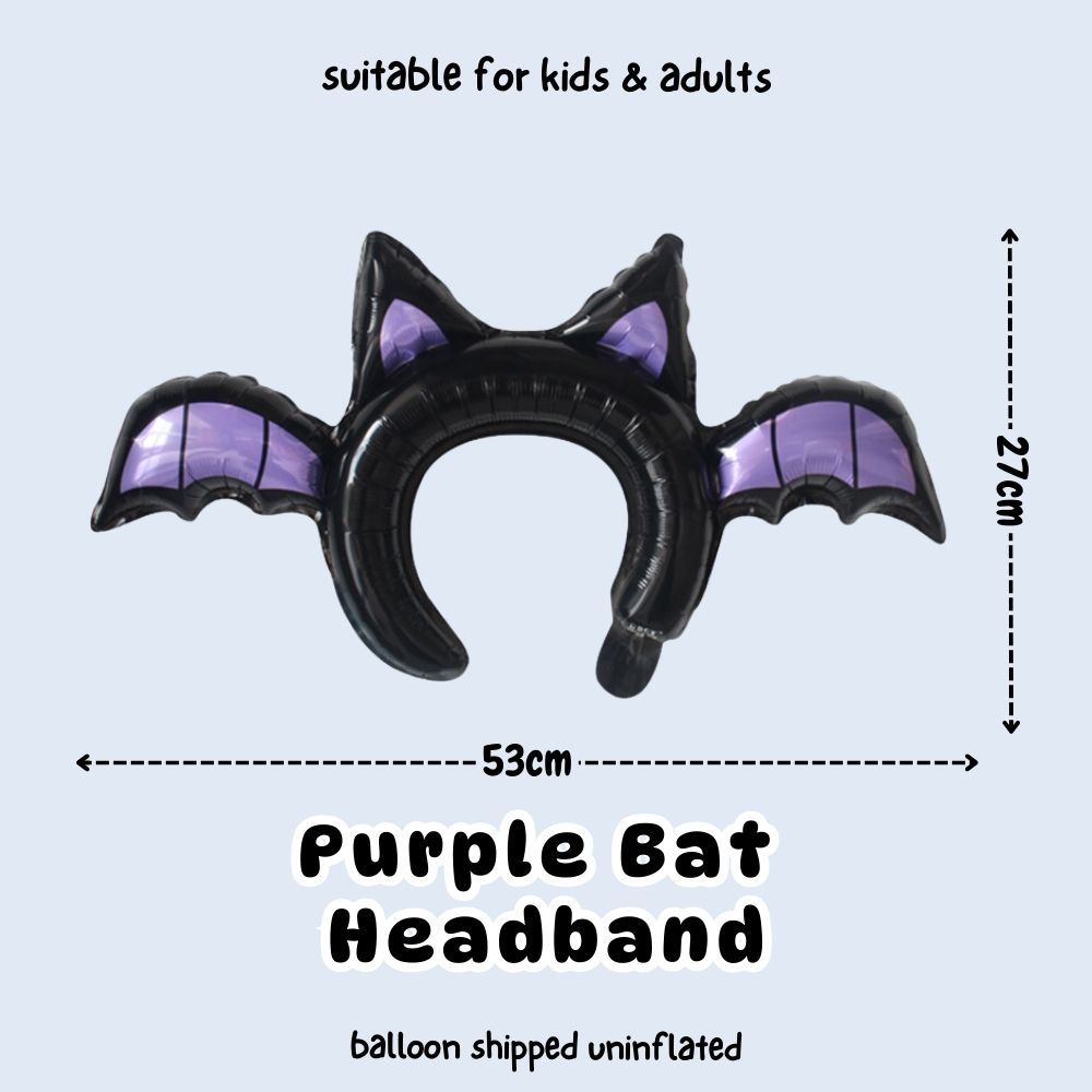 [SG Instock] Halloween Handheld Balloon Headband Dress Up Prop Foil Balloon Gift Party Decoration