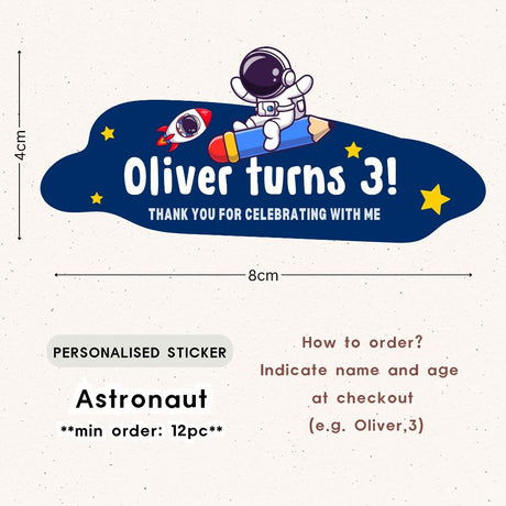 Personalised Gift Tag Custom Sticker for Birthday Party Favor Goodie Bag Corporate Gift