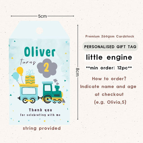 Personalised Gift Tag Custom Sticker for Birthday Party Favor Goodie Bag Corporate Gift