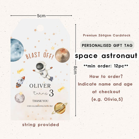 Personalised Gift Tag Custom Sticker for Birthday Party Favor Goodie Bag Corporate Gift