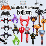 [SG Instock] Halloween Handheld Balloon Headband Dress Up Prop Foil Balloon Gift Party Decoration