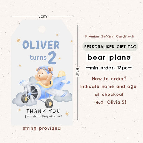 Personalised Gift Tag Custom Sticker for Birthday Party Favor Goodie Bag Corporate Gift