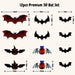 [SG Seller] Halloween Bat Wall Stickers backdrop decoration for Halloween party display event