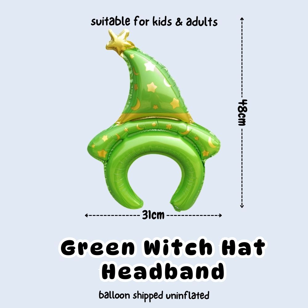 [SG Instock] Halloween Handheld Balloon Headband Dress Up Prop Foil Balloon Gift Party Decoration