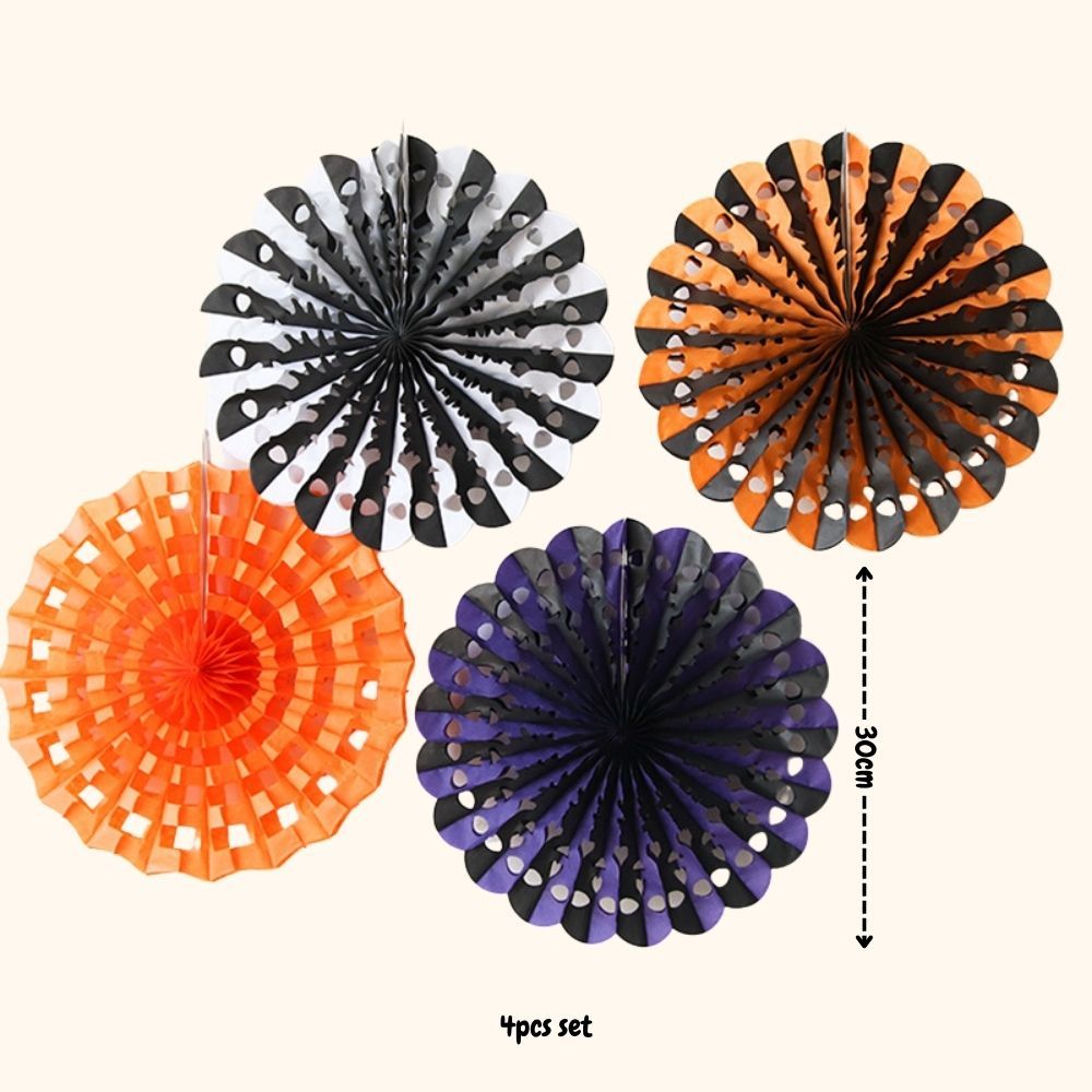 [SG Seller] Halloween Decoration Honeycomb party fan spider web for Halloween Party Decoration