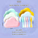 [SG Seller] Pastel Cake Cutting Essentials Set Cute Cloud Disposable Plate Tableware Birthday Candle