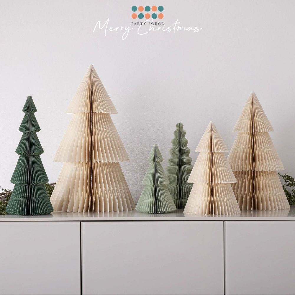 Honeycomb Display Christmas Tree Paper folding origami for tabletop counter top shelf display