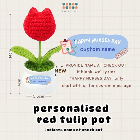 [SG Instock] Happy Nurses Day Flower Gift Banner  Cake Topper Decoration